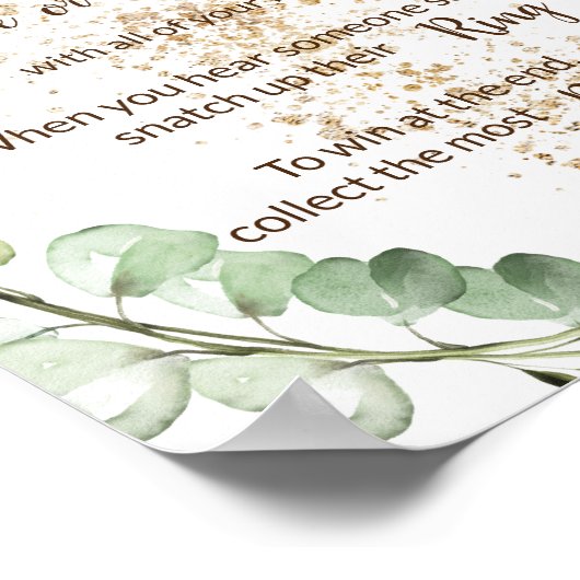 リングを飾ろう ハーブシャワーゲームサイン ポスター (角)