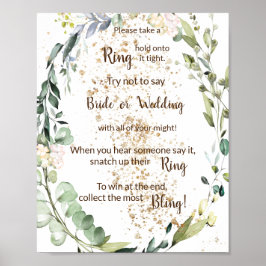 リングを飾ろう ハーブシャワーゲームサイン ポスター