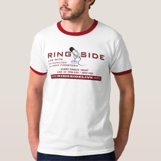 リングサイドの生きている赤くか白い信号器 Tシャツ (正面)
