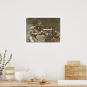 リングサイドボクシングシーンのポスター ポスター (キッチン)