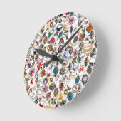 リングジュエリー ラウンド壁時計 (傾斜)