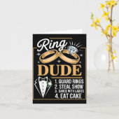 リングセキュリティ結婚式パーティーおもしろリングベアラー1 カード (黄色い花)