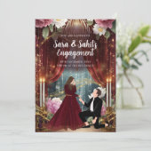 リングセレモニー招待　インドのエンゲージメント（婚約）招待 招待状 (スタンド正面)