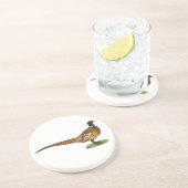 リングネックキジ鶏 コースター (側面)