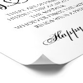 リングハントゲーム ブライダルシャワー 花のウェディング ポスター (角)