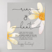 リングハント ダイシーのブライダルシャワーゲームサイン ポスター (正面)