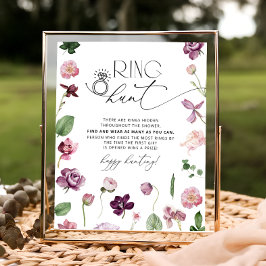 リングハント フローラル ブライダルシャワー ゲーム サイン