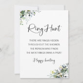 リングハント ブライダルシャワーゲーム 招待状 (正面)