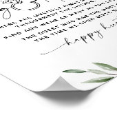 リングハント ブライダルシャワー ゲームサイン 緑豊かなテーマ ポスター (角)