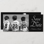 リングベアの写真を載せた「Save the Date」カード セーブザデート (正面/裏面)