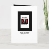 リングベアの結婚式招待状 - 特別な依頼 招待状 (裏面)