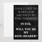 リングベアラーとしてのお願い 招待状 (正面/裏面)