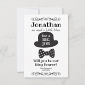 リングベアラーになってくれる？ ヴィンテージスタイル 招待状 (正面)