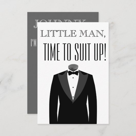 リングベアーにお願いするプロポーズの招待状 招待状 (正面/裏面)