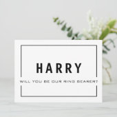 リングベアーになってくれますか？ - 結婚式の仲人カード 招待状 (スタンド正面)