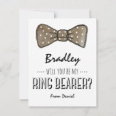 リングベアーになってくれる？｜ラスティックウェディング 招待状 (正面)