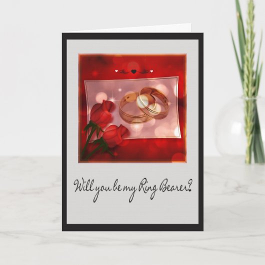 リングボアの結婚式の依頼 招待状 (正面)