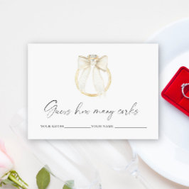 リングボウ・コルク当て 結婚式のゲーム エンクロージャーカード