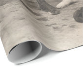 リングボクシングでボクサーを数えるレフェリー，ヴィンテージ ラッピングペーパー (ロールコーナー)