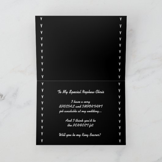 リングボーイの結婚式招待状V4になりますか？ 招待状 (内部)