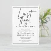 リングモダンブライダルシャワー前の最後の興行成績 招待状 (スタンド正面)