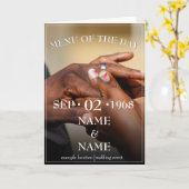 リング上の色結婚のカップルの針 カード (黄色い花)