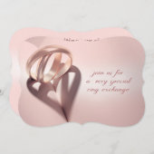 リング交換式結婚式の招待状 招待状 (正面/裏面)