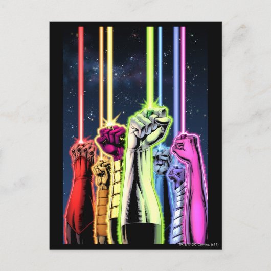 リング付きの手 – カラー ポストカード (正面)