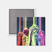 リング付きの手 – カラー マグネット (正面/裏面)