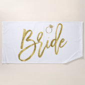 リング付きビーチタオル ゴールド箔仕様 ビーチタオル (正面)