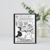 リング内のグリーンランタン、黒と白 ポストカード (スタンド正面)