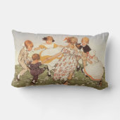 リング円形Rosieの童謡の枕 ランバークッション (裏面)