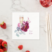 リング前のマグエンタ シャンパン ウェディング ナプキン スタンダードカクテルナプキン (インサイチュ)