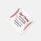 リング前の最後のスイング野球バチェロレッテ スタンダードカクテルナプキン (角)