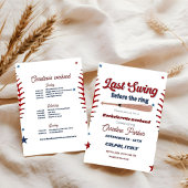 リング前の最後のスイング野球バチェロレッテ 招待状