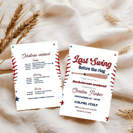 リング前の最後のスイング野球バチェロレッテ 招待状
