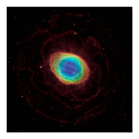 リング星雲またはNGC 6720 本当の姿 ポスター (正面)