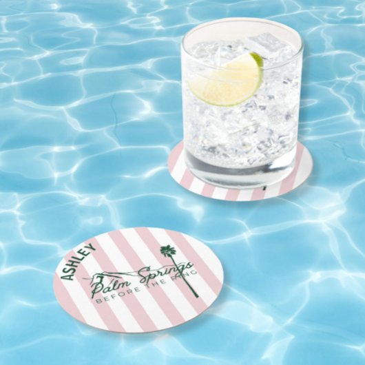 リング春の前の手のひらバチェロレッテ ラウンドペーパーコースター