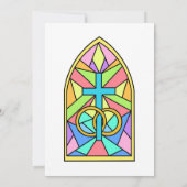 リング結婚クロスモザイク結婚マトリックス 招待状 (裏面)