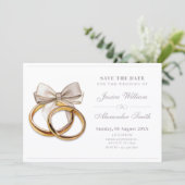 リング結婚ボウ優雅な結婚式 セーブザデート (スタンド正面)
