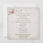 リング結婚付き発願リニューアルリボンハート 招待状 (裏面)