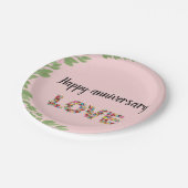 リング結婚式の平カスタム野 ペーパープレート (アングル)