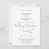 リング結婚結婚式招待状 招待状 (正面)