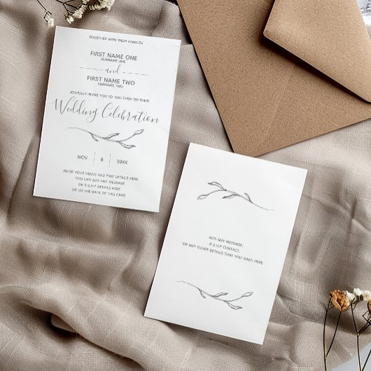 リング結婚結婚式招待状 招待状