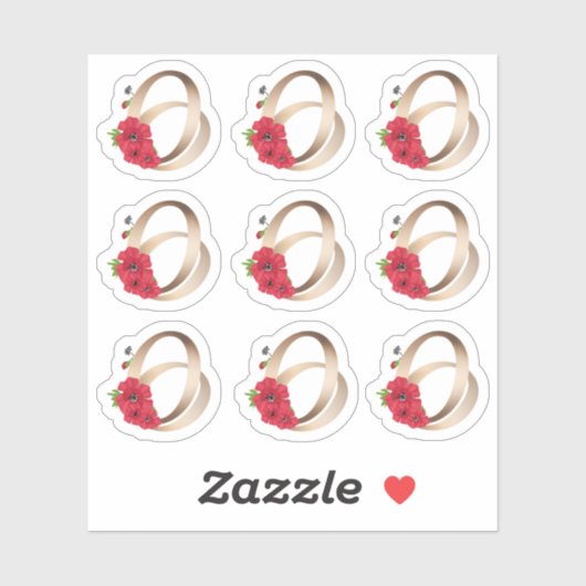 リング結婚，リング，金ゴールド，愛，ヴィンテージ シール (シート)