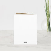 リング金ゴールド上の結婚色のカップルの針 カード (裏面)