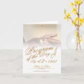 リング金ゴールド上の結婚色のカップルの針 カード (黄色い花)