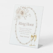 リング ブライダルシャワーの看板 台座サイン (正面)