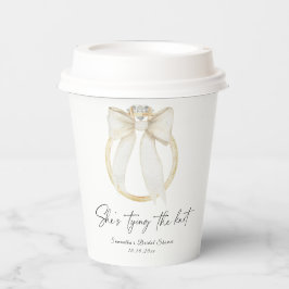 リング ボウ 彼女は結婚する ブライダル シャワー 紙コップ