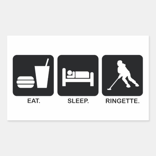 リンゲッ食べト「スリープリンゲット」スタンプ 長方形シール (正面)